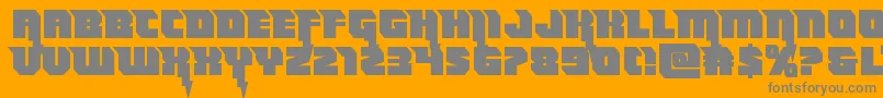 Thundertitanstraight Font – Gray Fonts on Orange Background