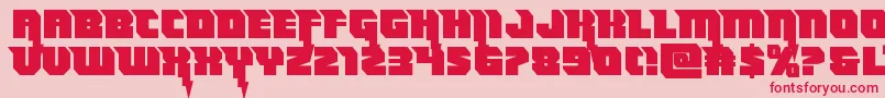 Thundertitanstraight Font – Red Fonts on Pink Background