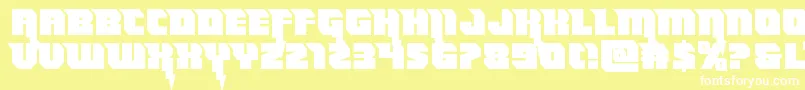 Thundertitanstraight Font – White Fonts on Yellow Background