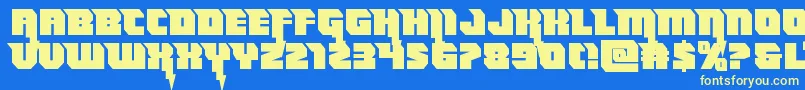 More about Thundertitanstraight Font Thundertitanstraight Font – Yellow Fonts on Blue Background