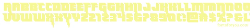 Шрифт Thundertitanstraight – жёлтые шрифты