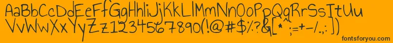 Annieuseyourtelescope Font – Black Fonts on Orange Background