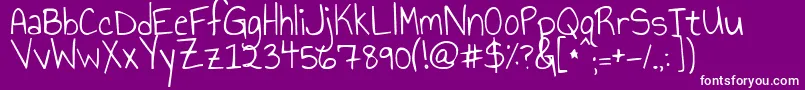 Annieuseyourtelescope Font – White Fonts on Purple Background