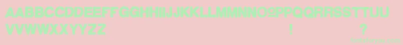 CaliforniaRad Font – Green Fonts on Pink Background