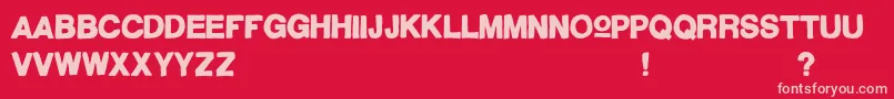 CaliforniaRad Font – Pink Fonts on Red Background