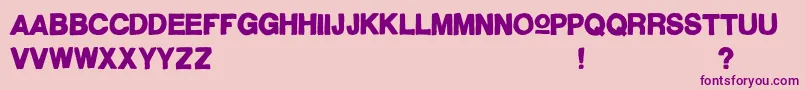 CaliforniaRad Font – Purple Fonts on Pink Background