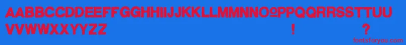 CaliforniaRad Font – Red Fonts on Blue Background