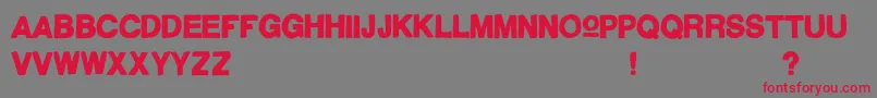 CaliforniaRad Font – Red Fonts on Gray Background