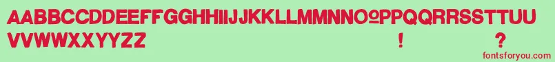 CaliforniaRad Font – Red Fonts on Green Background