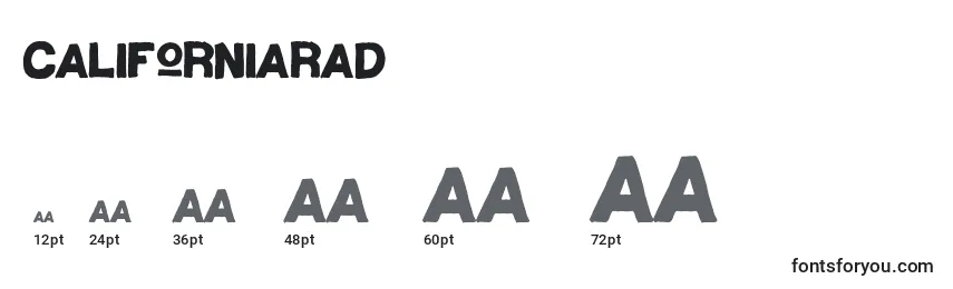 CaliforniaRad Font Sizes
