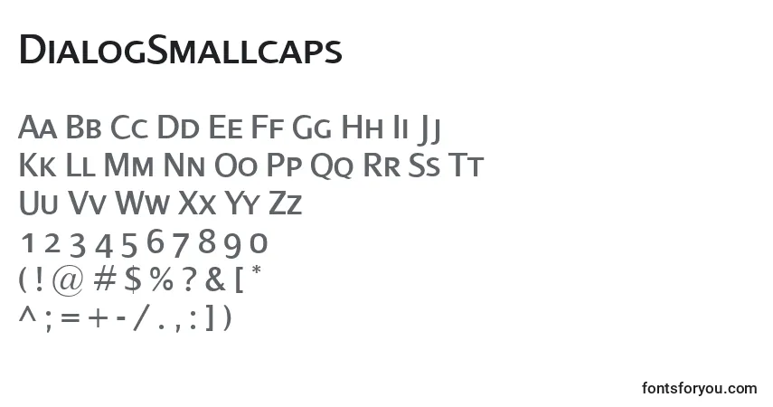 Fuente DialogSmallcaps - alfabeto, números, caracteres especiales