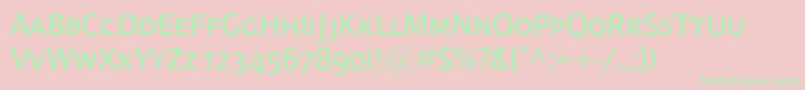 DialogSmallcaps Font – Green Fonts on Pink Background