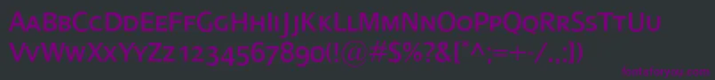 Шрифт DialogSmallcaps – фиолетовые шрифты на чёрном фоне