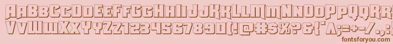 Uniongray3D Font – Brown Fonts on Pink Background