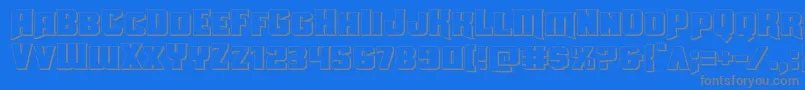 Uniongray3D Font – Gray Fonts on Blue Background