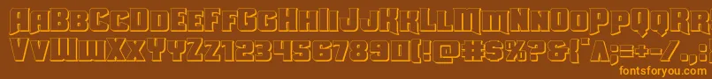 Uniongray3D-Schriftart – Orangefarbene Schriften auf braunem Hintergrund