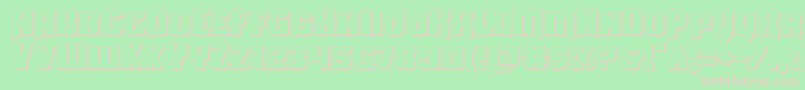 Uniongray3D Font – Pink Fonts on Green Background