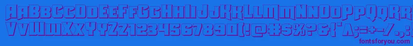 Uniongray3D Font – Purple Fonts on Blue Background