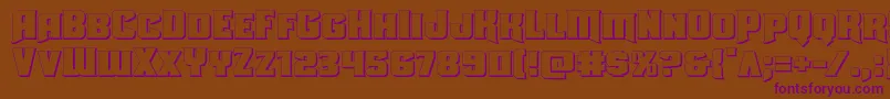 Uniongray3D Font – Purple Fonts on Brown Background