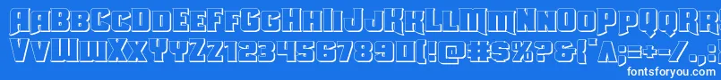 Uniongray3D Font – White Fonts on Blue Background