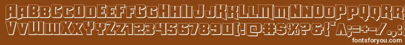 Uniongray3D Font – White Fonts on Brown Background