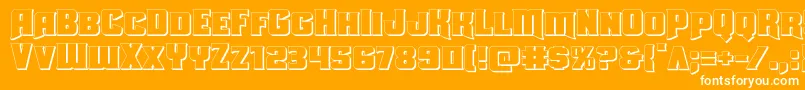 Uniongray3D Font – White Fonts on Orange Background