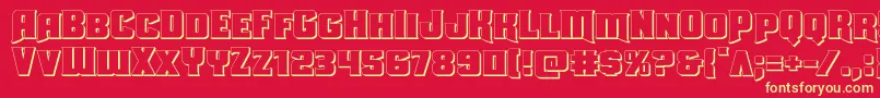 Uniongray3D Font – Yellow Fonts on Red Background