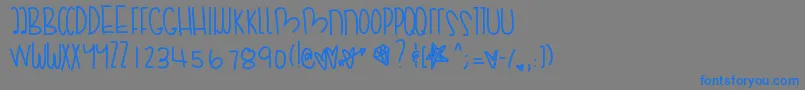 Hipstersnight Font – Blue Fonts on Gray Background