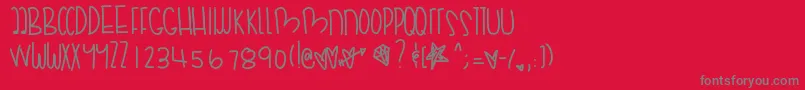 Hipstersnight Font – Gray Fonts on Red Background