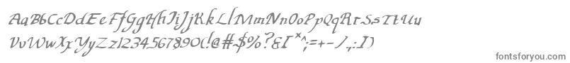 フォントValleyforgei – 白い背景に灰色の文字