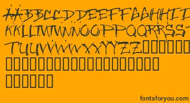 Junglebold font – Black Fonts On Orange Background