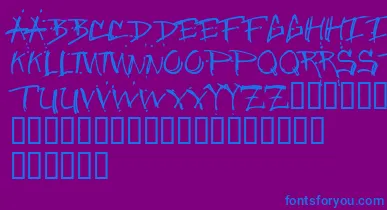 Junglebold font – Blue Fonts On Purple Background