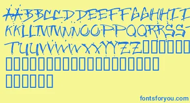 Junglebold font – Blue Fonts On Yellow Background