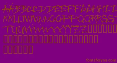 Junglebold font – Brown Fonts On Purple Background