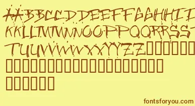 Junglebold font – Brown Fonts On Yellow Background