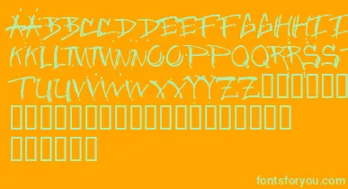 Junglebold font – Green Fonts On Orange Background