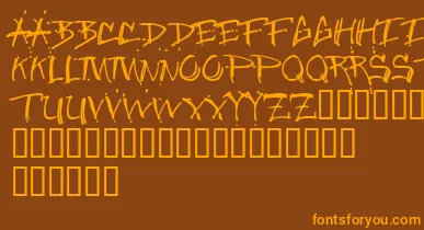 Junglebold font – Orange Fonts On Brown Background