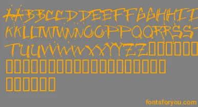 Junglebold font – Orange Fonts On Gray Background