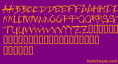 Junglebold font – Orange Fonts On Purple Background