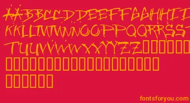 Junglebold font – Orange Fonts On Red Background