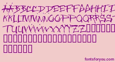 Junglebold font – Purple Fonts On Pink Background