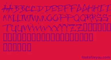 Junglebold font – Purple Fonts On Red Background
