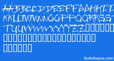 Junglebold font – White Fonts On Blue Background