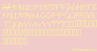 Junglebold font – Yellow Fonts On Pink Background