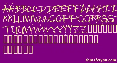 Junglebold font – Yellow Fonts On Purple Background