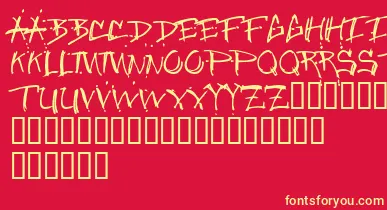 Junglebold font – Yellow Fonts On Red Background