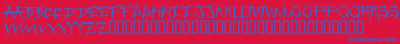 Junglebold Font – Blue Fonts on Red Background