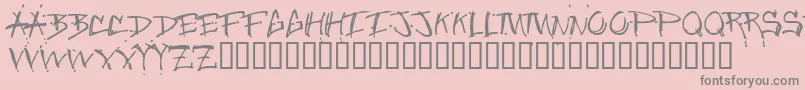 fuente Junglebold – Fuentes Grises Sobre Fondo Rosa