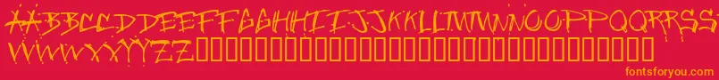 fuente Junglebold – Fuentes Naranjas Sobre Fondo Rojo