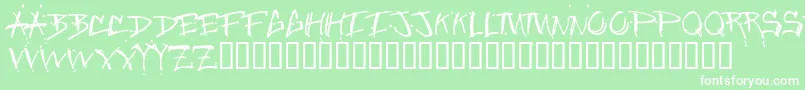 フォントJunglebold – 緑の背景に白い文字